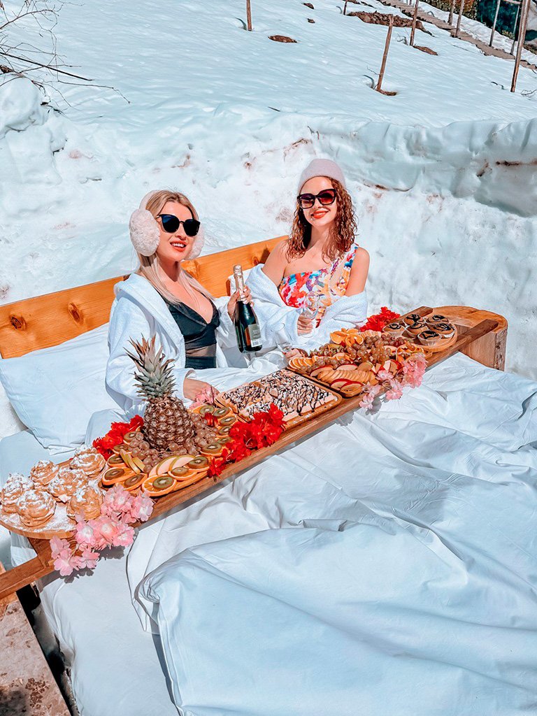 winter snow insta food set in Merisi