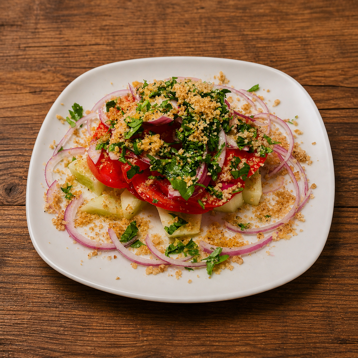 Georgian salad with walnuts